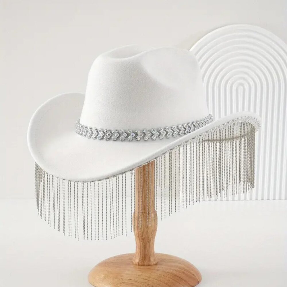 Tassel Pendant Shiny Gemstone Star Cowgirl Hats
